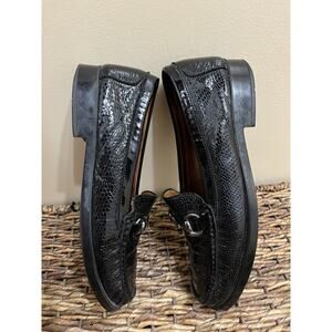 elizabetta italian shoes black loafer luxury old money 9.5 preppy EU 41 leather